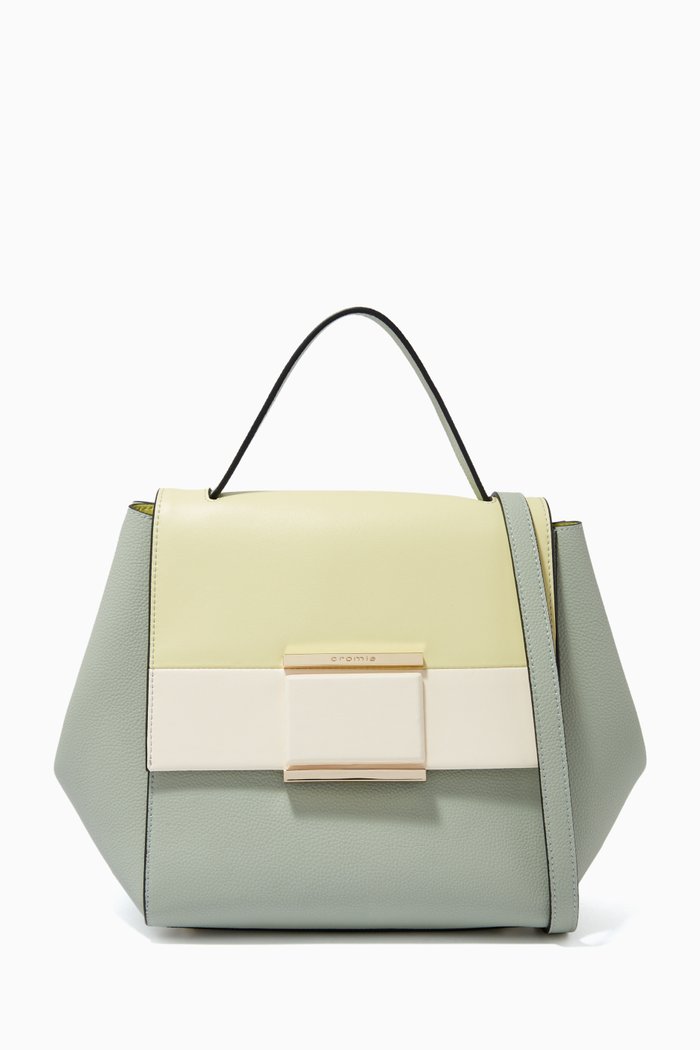 

Marina Large Handbag in Calfskin Leather, Green