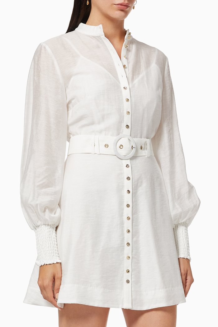 

Chase Long Sleeve Mini Dress, White