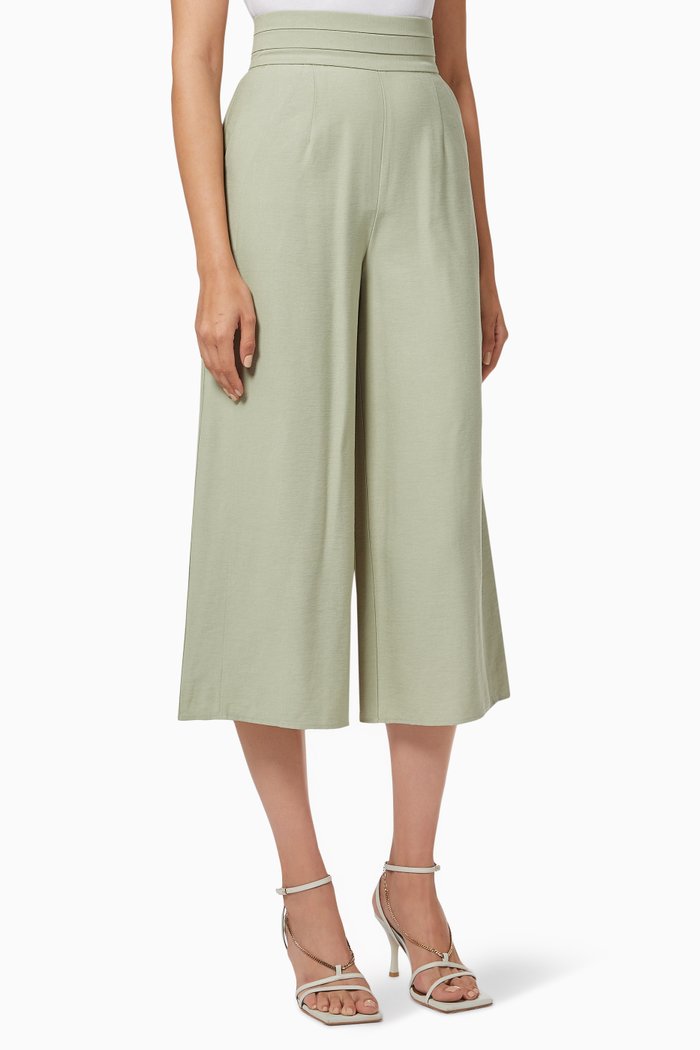 

Whispers Pants with Print Banding, Green