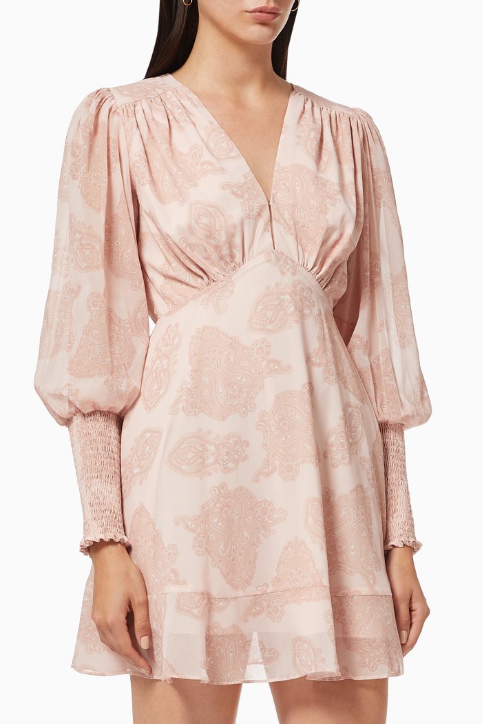 

Clearway Mini Dress in Georgette, Pink