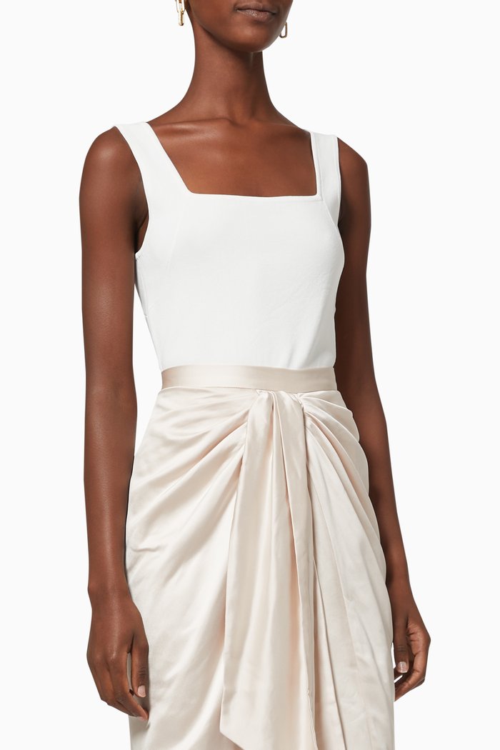 

Vital Knit Top in Crepe, White