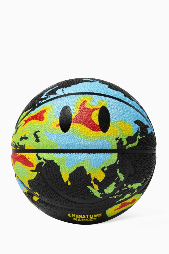 

Smiley Global Citizen Basketball in Rubber, Black
