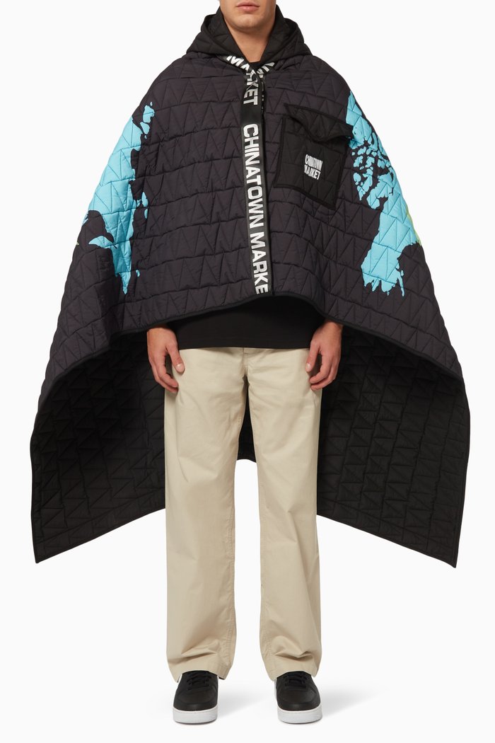 

Global Citizen Hooded Blanket in Padded Nylon, Black