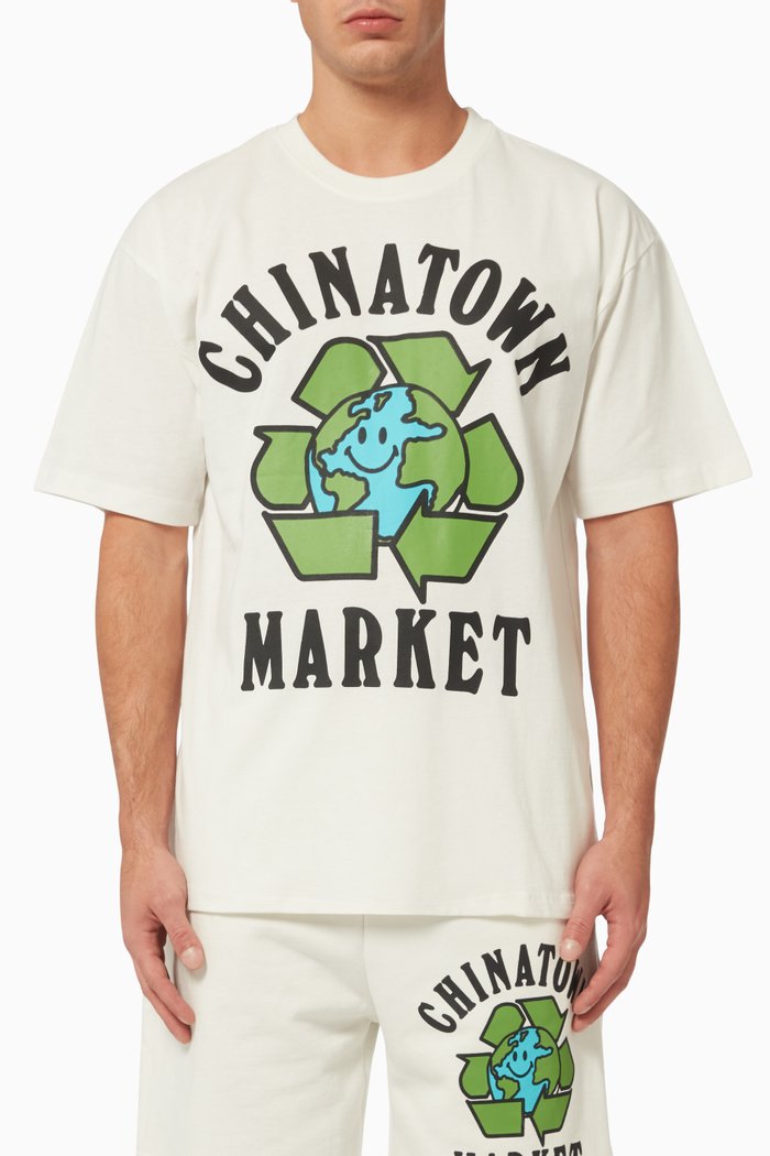 

Recycle Global T-shirt in Cotton Jersey, Neutral
