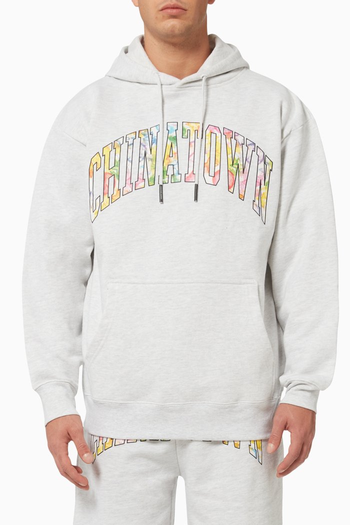 

Watercolor Arc Hoodie in Cotton Jersey, Grey