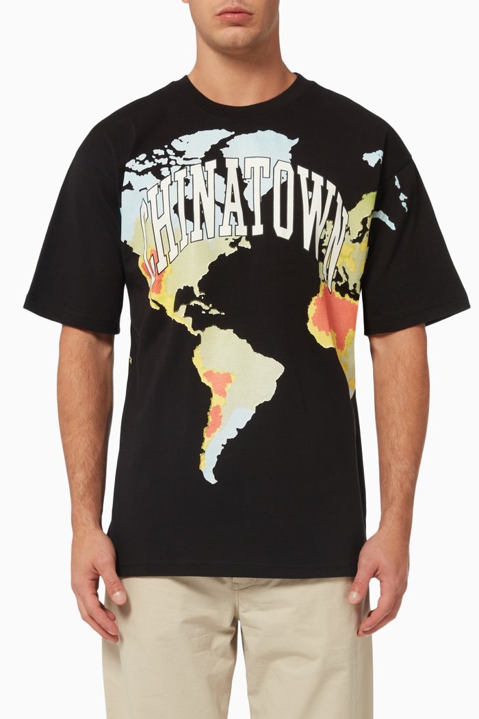 

Global Citizen Halftone T-shirt in Cotton Jersey, Black