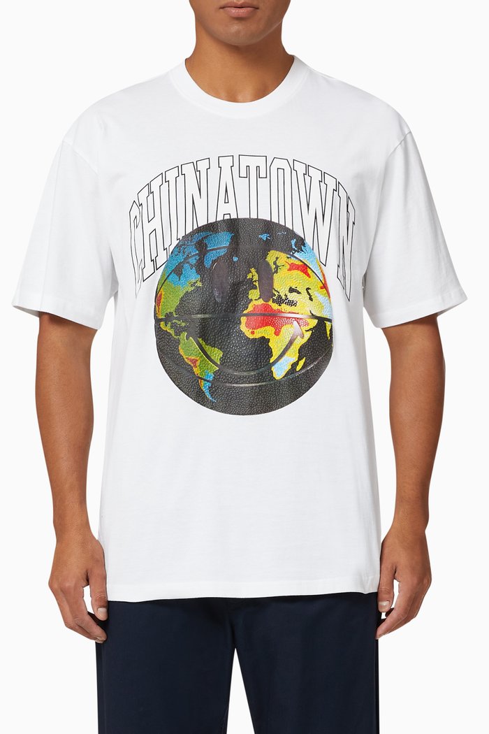 

Smiley Global Citizen Ball T-shirt in Cotton Jersey, White