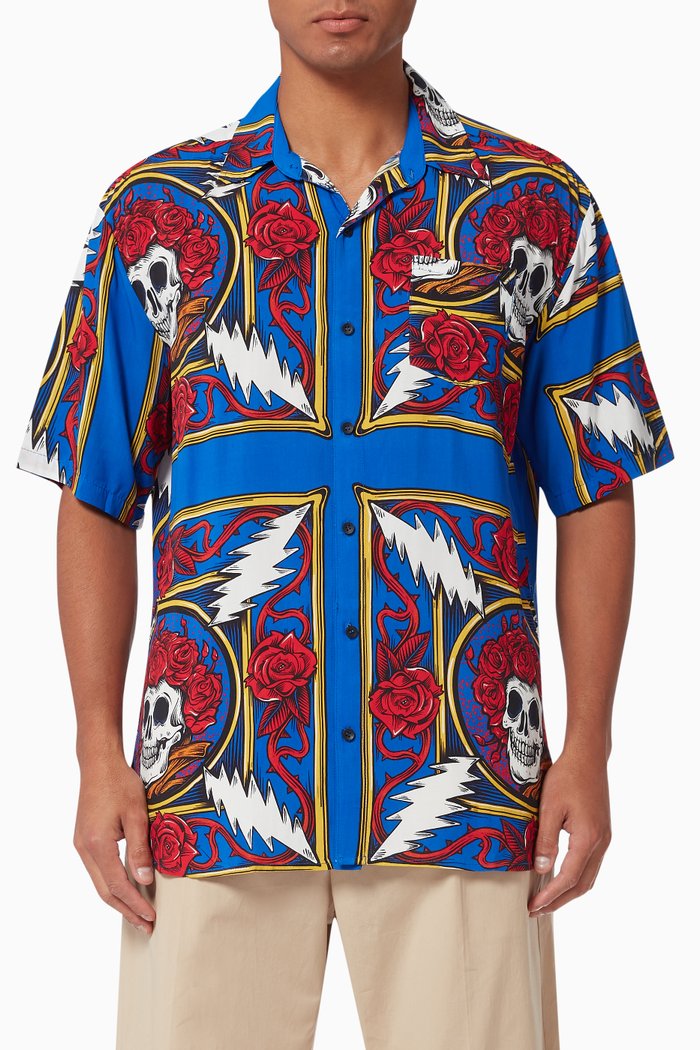 

x Grateful Dead Border Bandana Shirt in Cotton, Multicolour