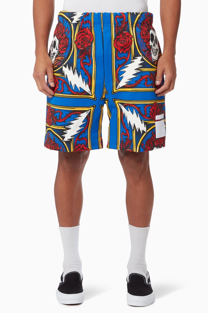 

x Grateful Dead Border Bandana Shorts in Cotton, Multicolour