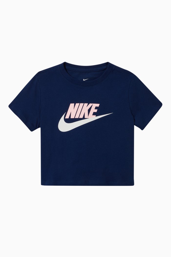 Sportswear Cropped T-Shirt in Jersey, Blue