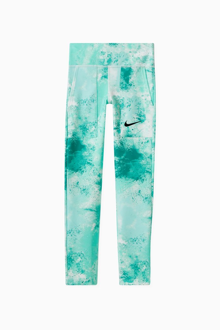 

Nike One Leggings in Tie-dye Stretch Fabric, Green