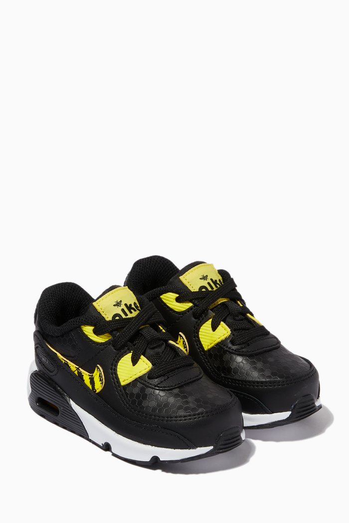 

Air Max 90 SE Sneakers in Leather, Black