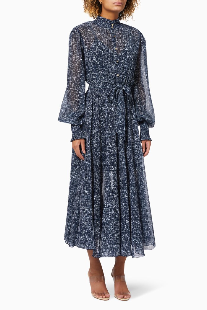 

Countless Midi Dress in Crepe, Blue