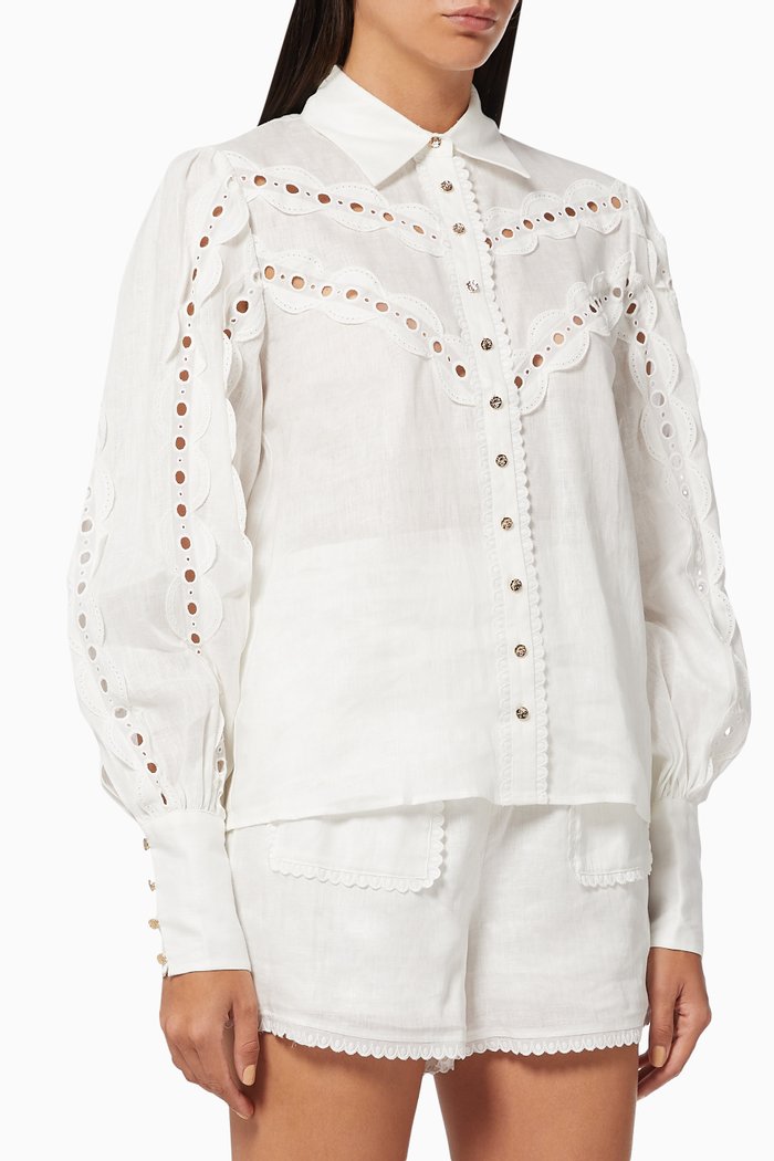 

Lifted Shirt in Linen, White