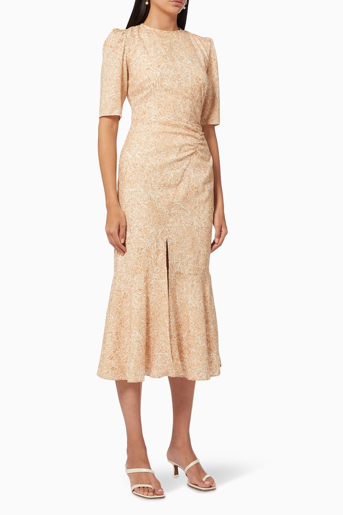 

Ruin Midi Dress in Crepe, Neutral