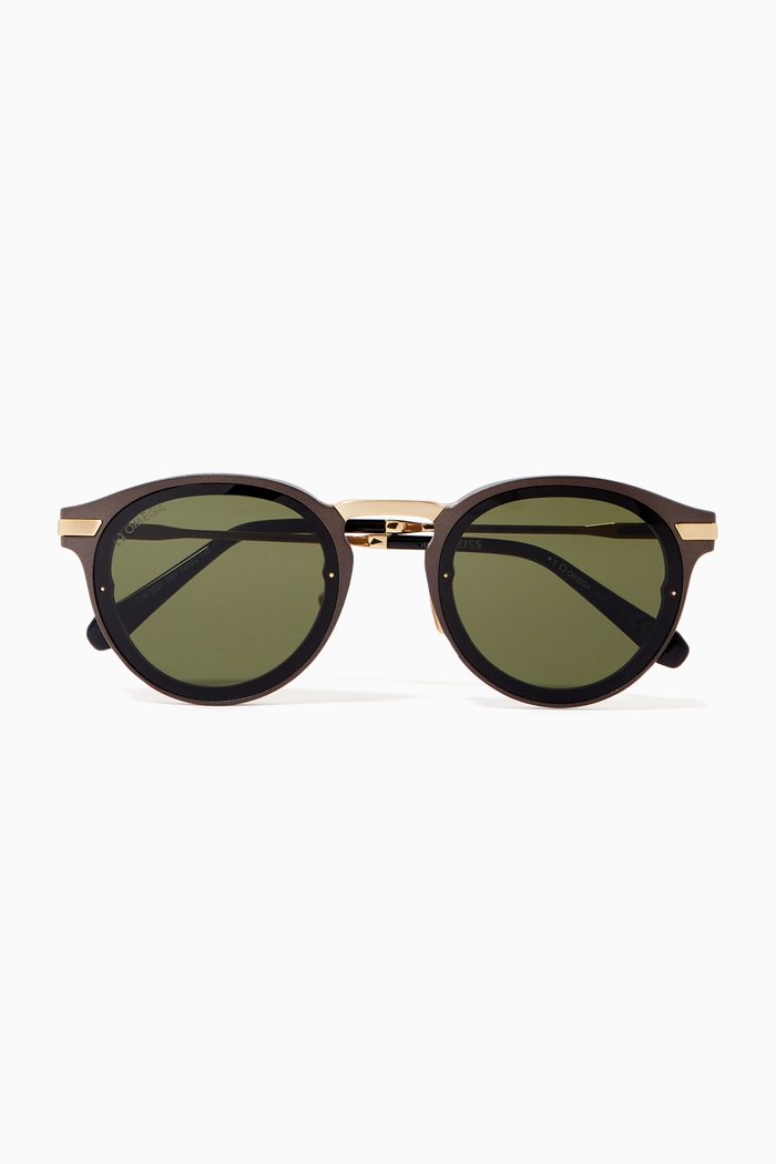 Round Sunglasses, Black