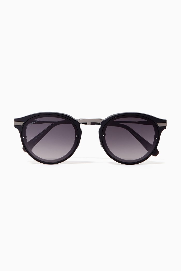 Round Sunglasses, Blue