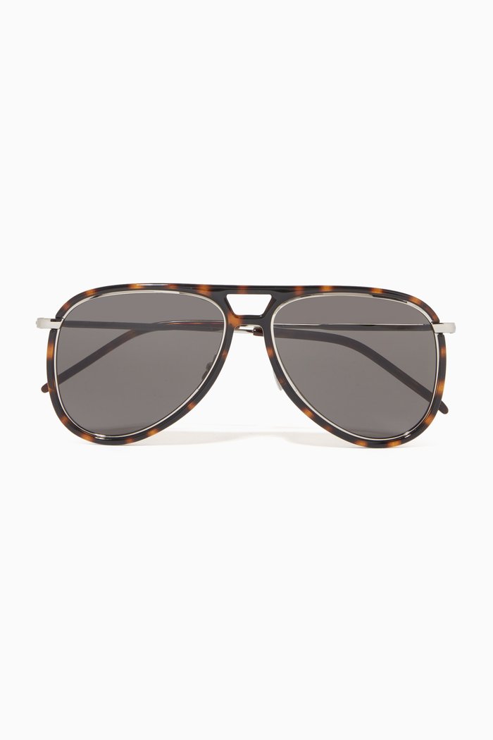 

Classic 11 Aviator Sunglasses in Metal, Brown