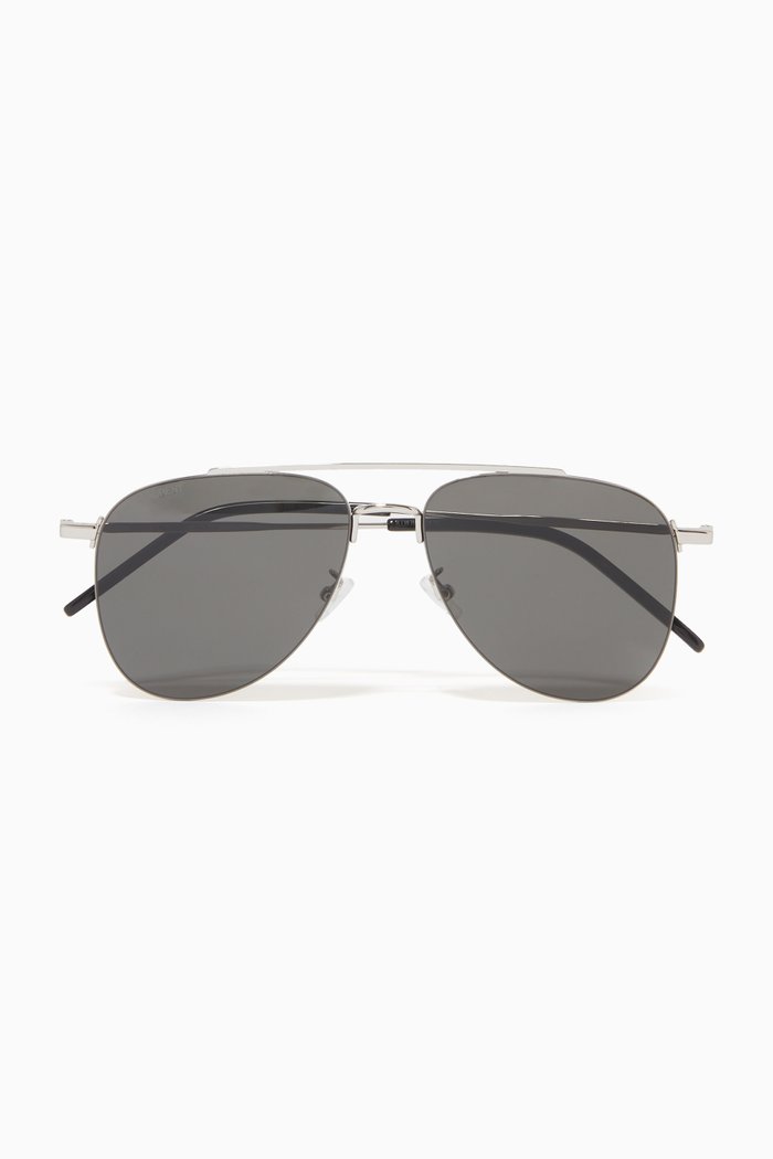 

Aviator Sunglasses in Metal, Silver