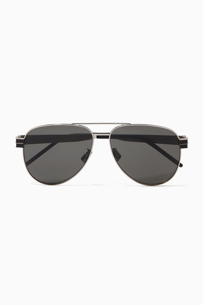 

Aviator Sunglasses in Metal, Silver