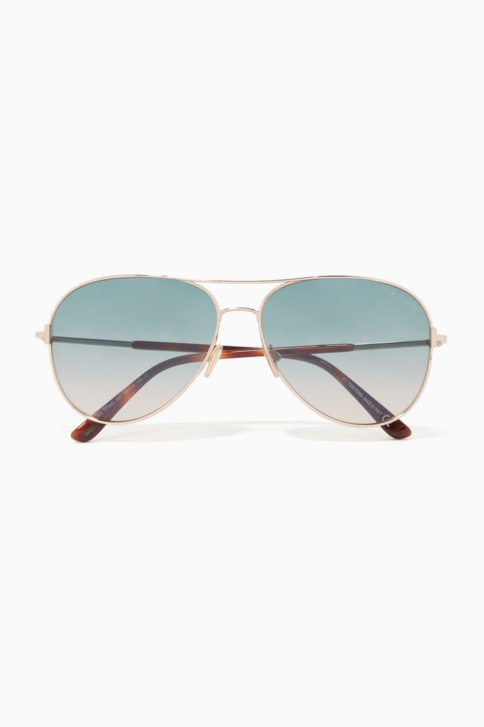 

Aviator Sunglasses in Metal, Gold