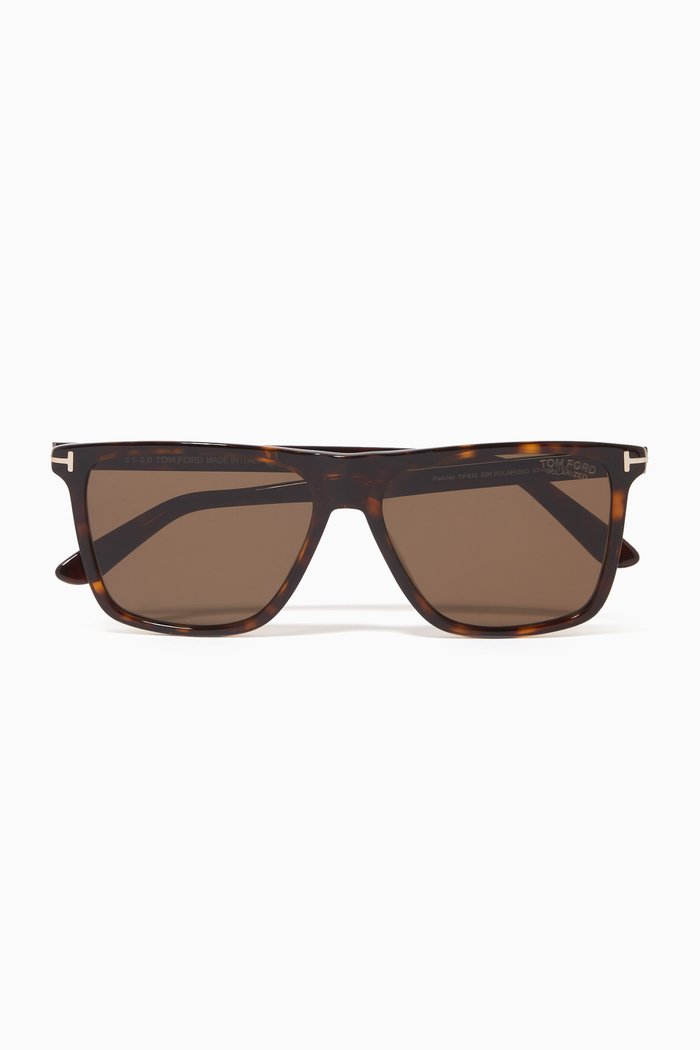 

Oversized Sunglasses in Tortoiseshell Acetate, Brown