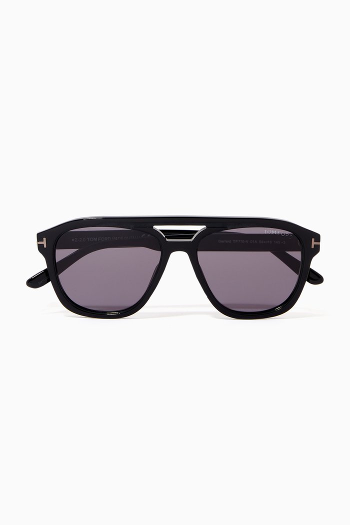 

Gerrard Navigator Sunglasses in Acetate, Black