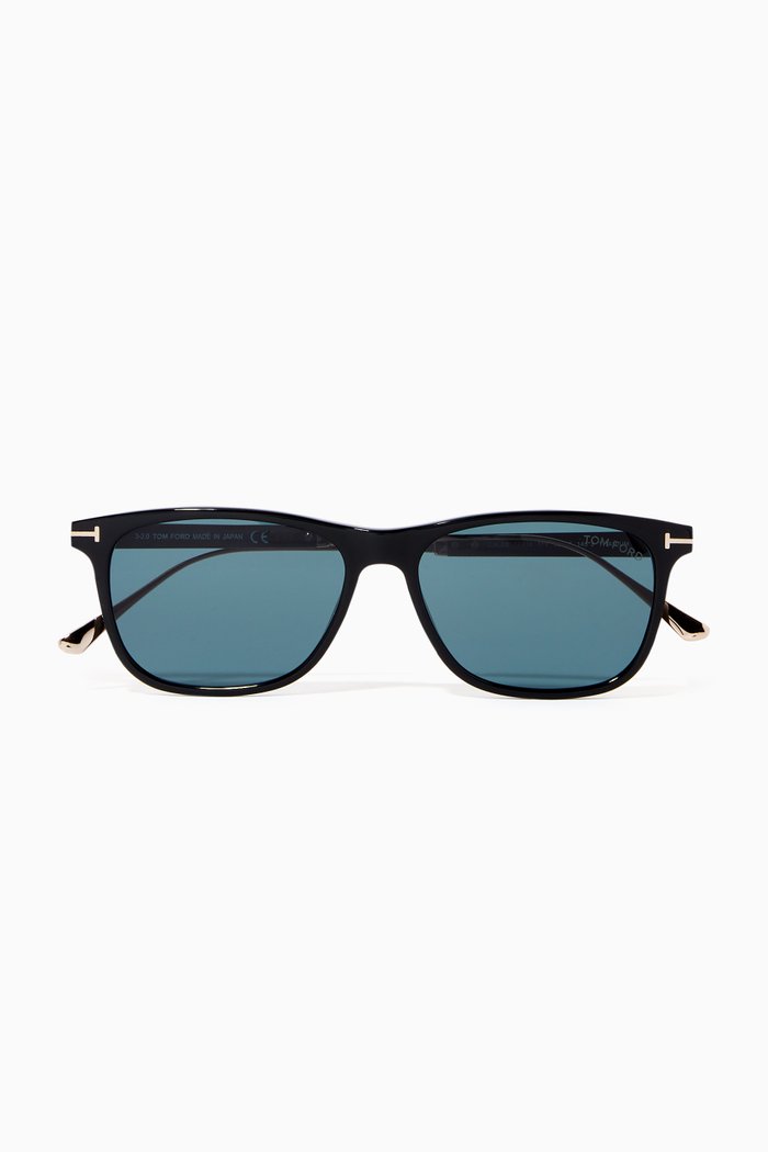 

Caleb D-Frame Sunglasses in Acetate, Black