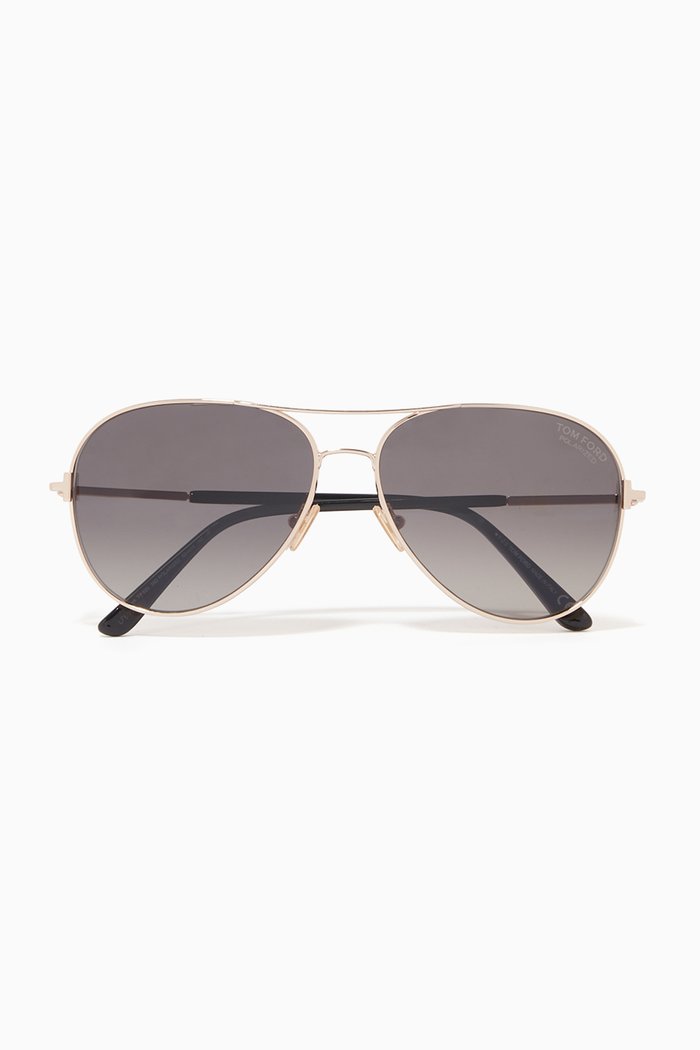 

Aviator Sunglasses in Metal, Gold