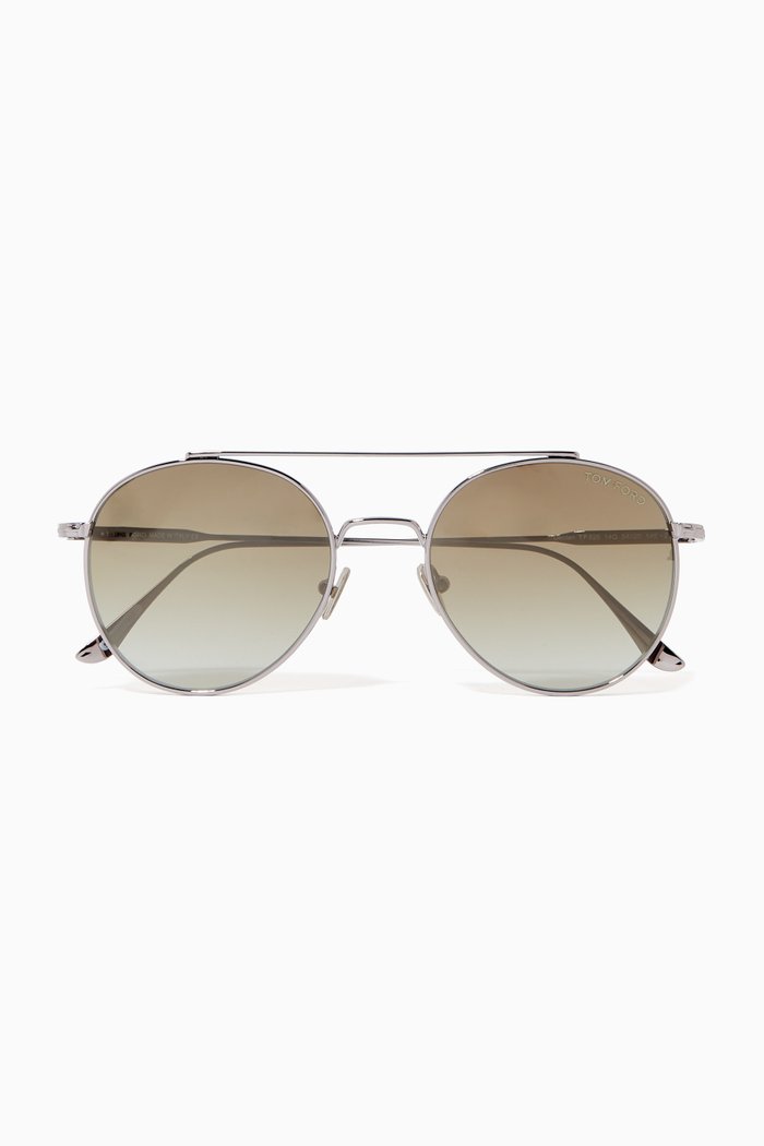 

Declan Round Sunglasses in Metal, Silver