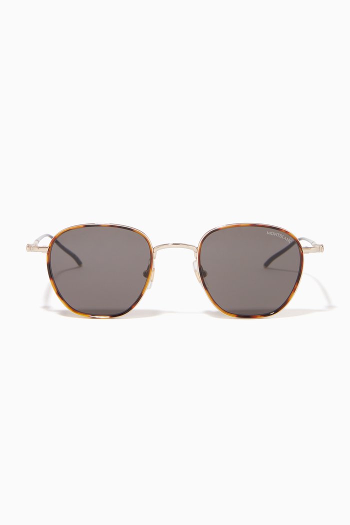 

Square Sunglasses in Metal, Gold