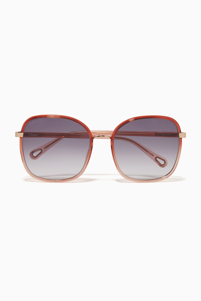 

Oversized Sunglasses in Acetate, Brown