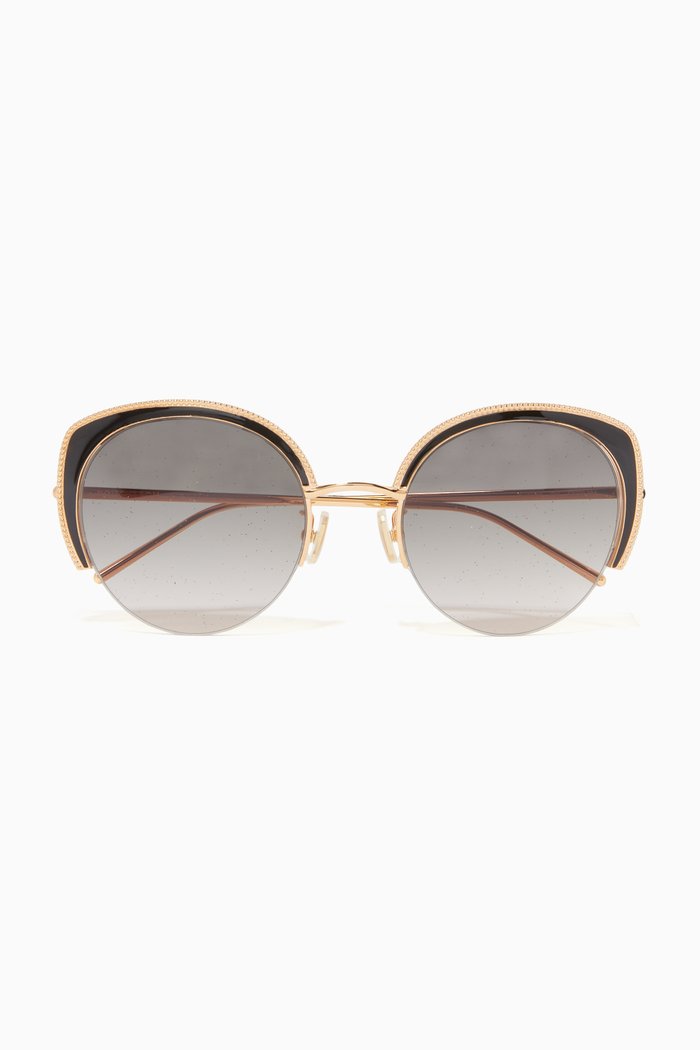 

Cat-eye Sunglasses in Metal, Gold