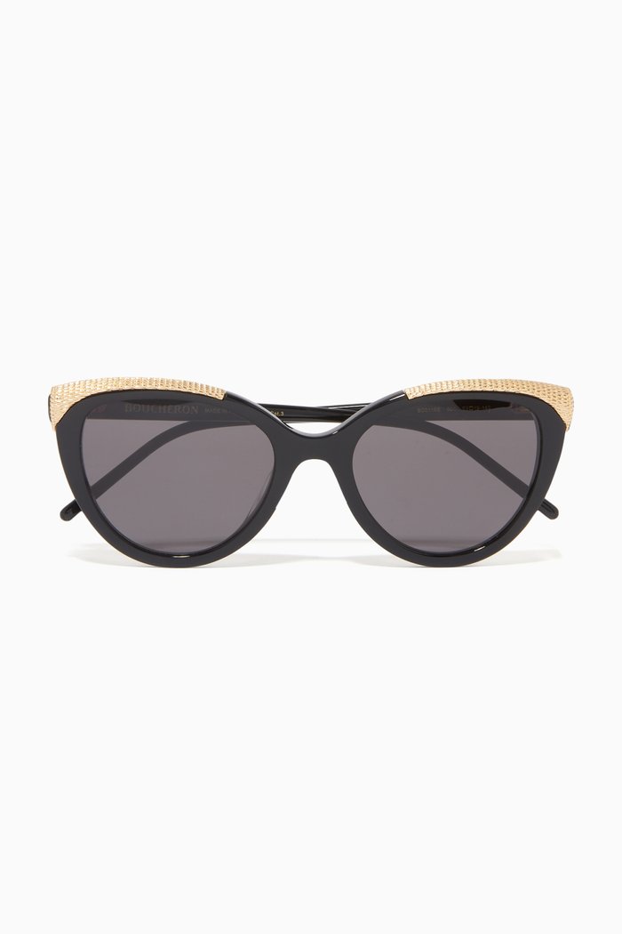 

Cat-eye Sunglasses in Acetate, Black