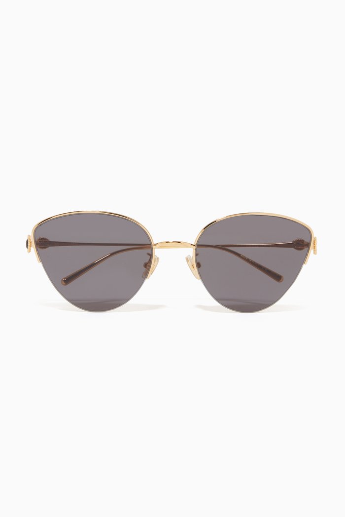 

Cat-eye Sunglasses in Metal, Gold