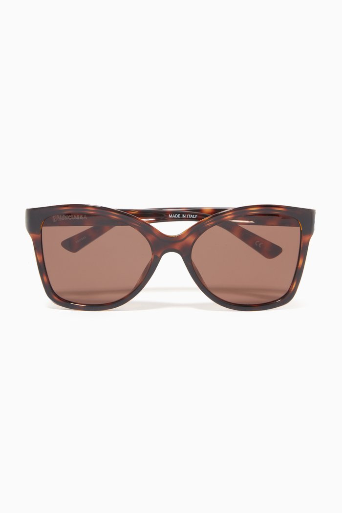 

Square D-Frame Sunglasses in Acetate, Brown