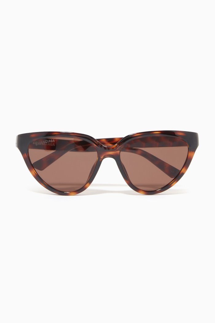 

Cat-eye D-Frame Sunglasses in Acetate, Brown