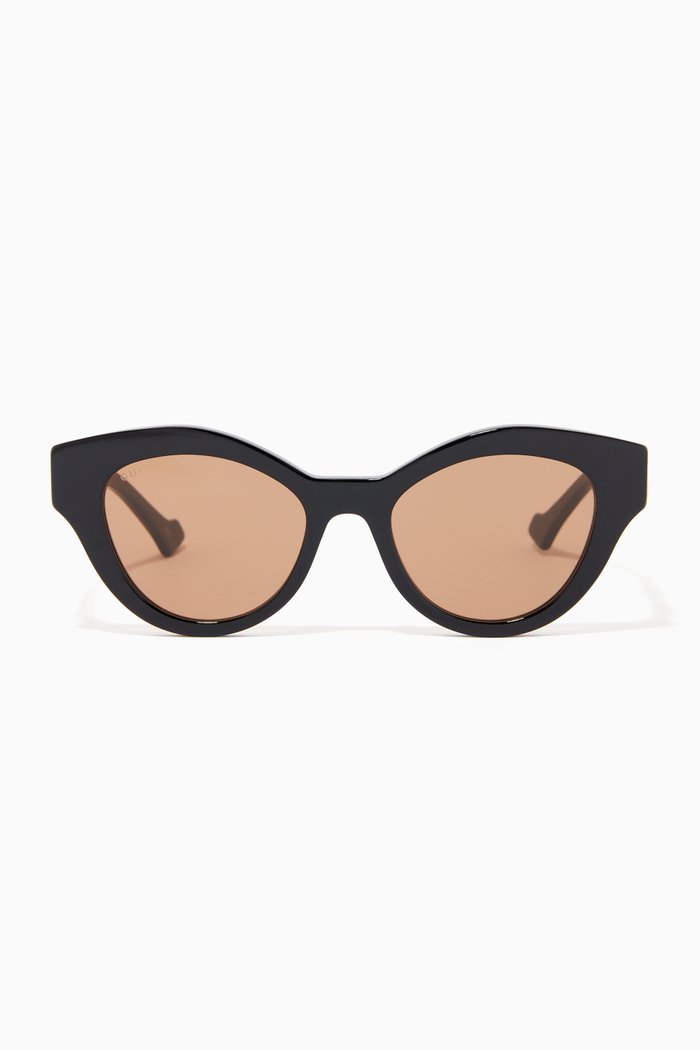 

Cat Eye Sunglasses in Acetate, Black