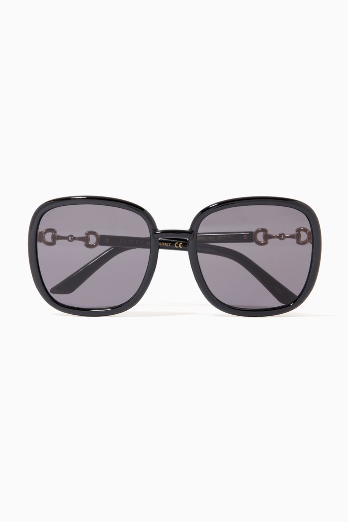 

Square Sunglasses in Acetate, Black