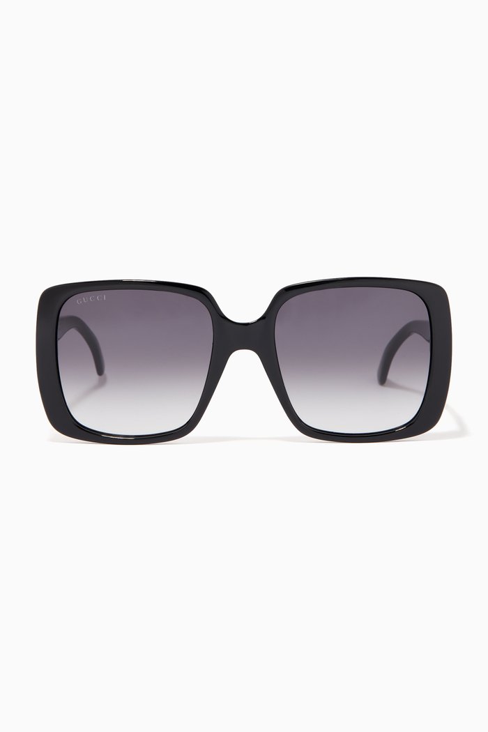 

Square Sunglasses in Acetate, Black