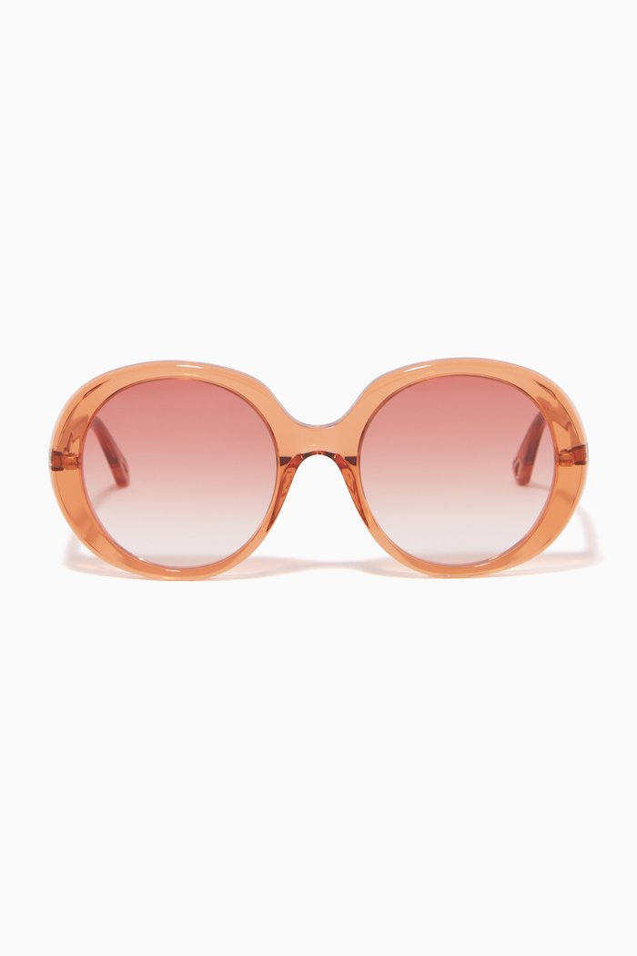 

Oversized D-frame Sunglasses in Acetate, Brown