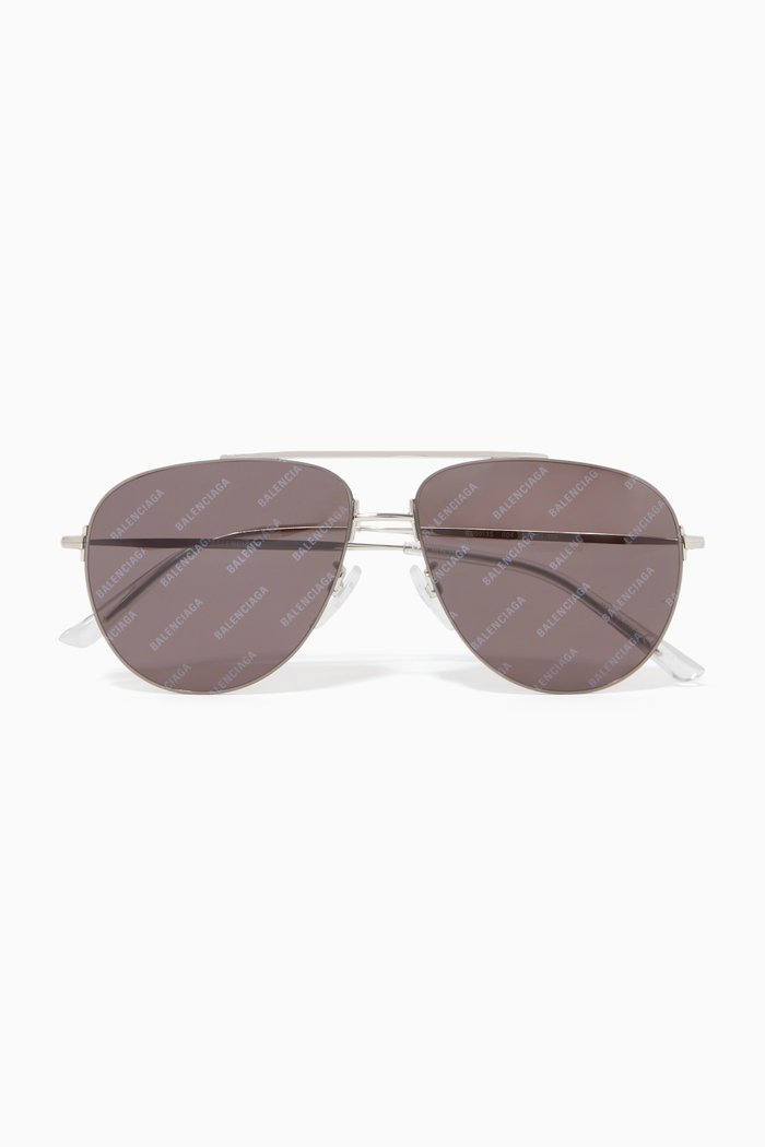 

Invisible XXL Pilot Sunglasses in Metal, Silver