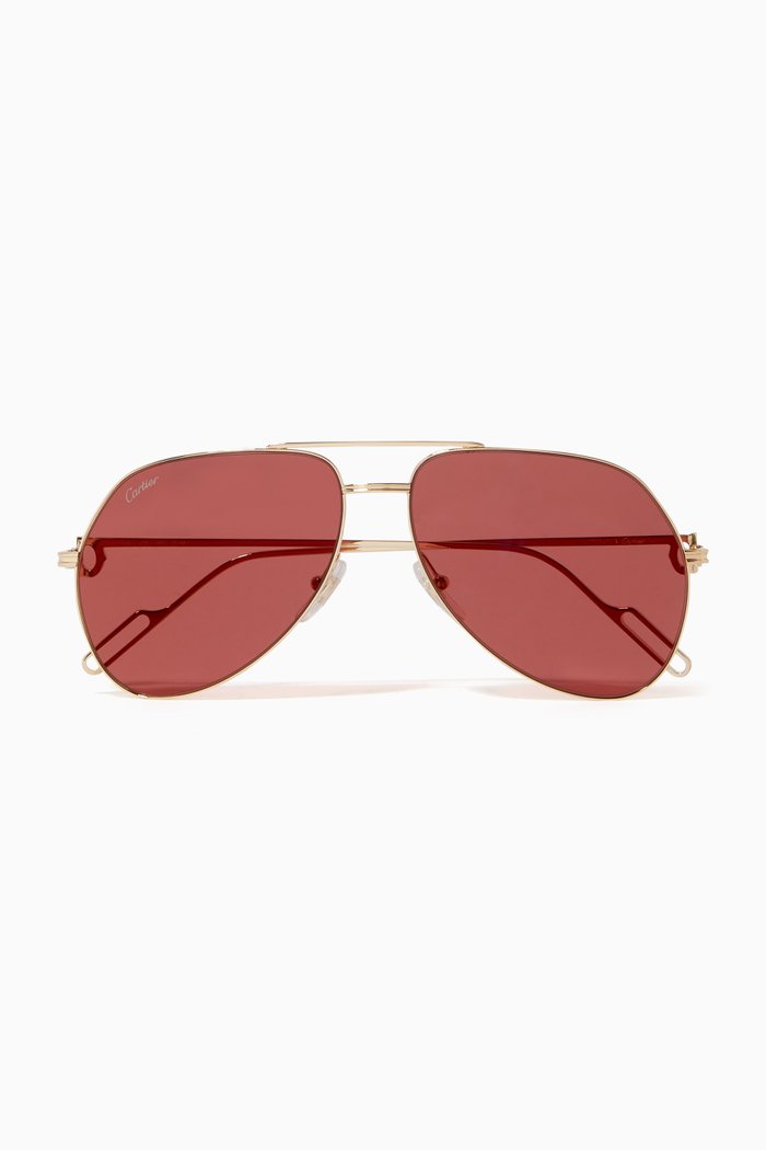 

Aviator Sunglasses in Metal, Gold