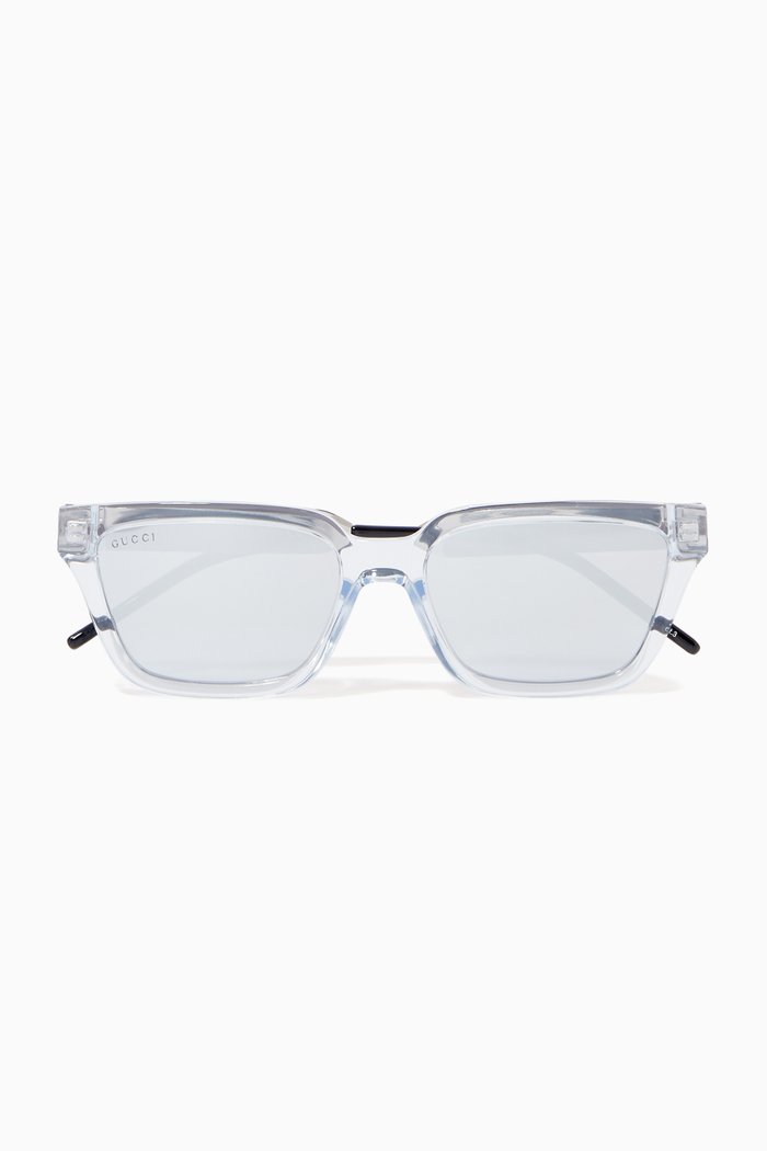 

Rectangle Sunglasses in Acetate, Silver