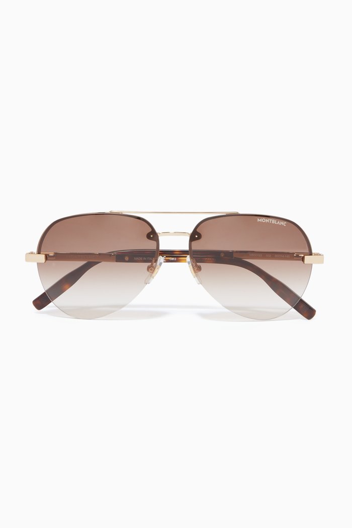 

Aviator Sunglasses in Metal, Gold