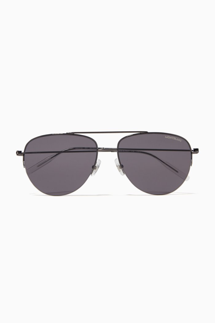 

Aviator Sunglasses in Metal, Black