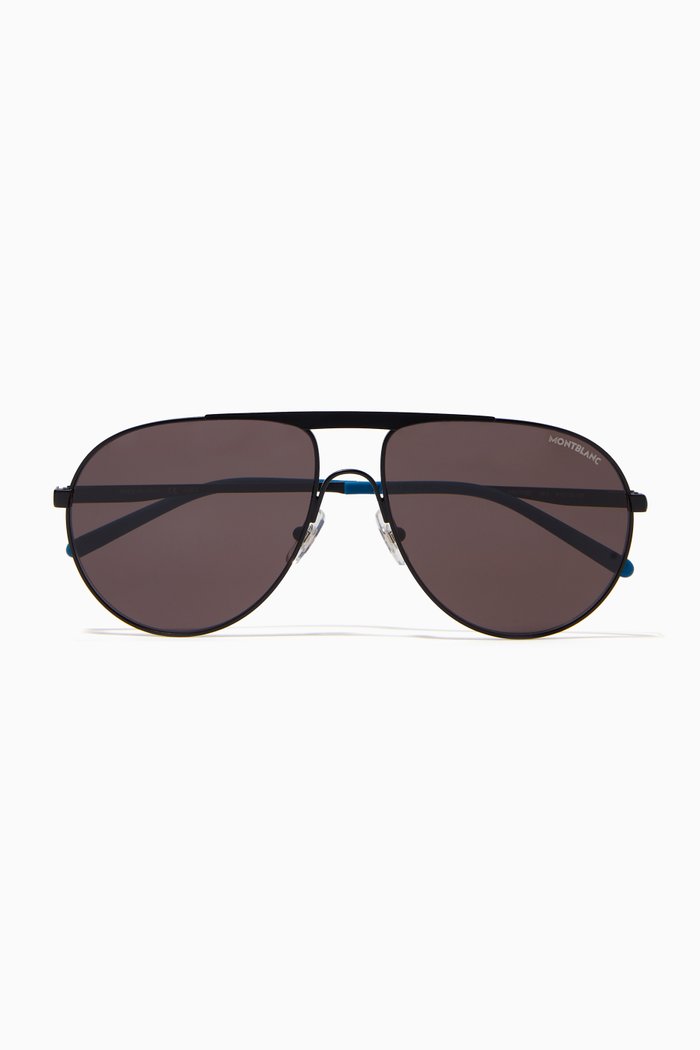 

Aviator Sunglasses in Metal, Black
