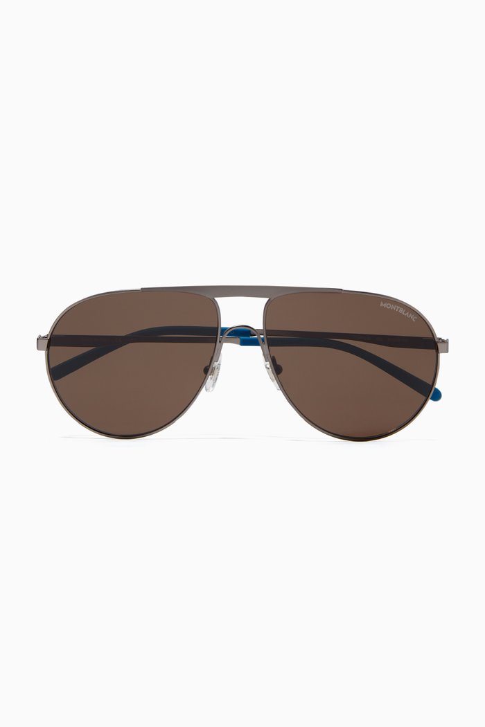 

Aviator Sunglasses in Metal, Silver
