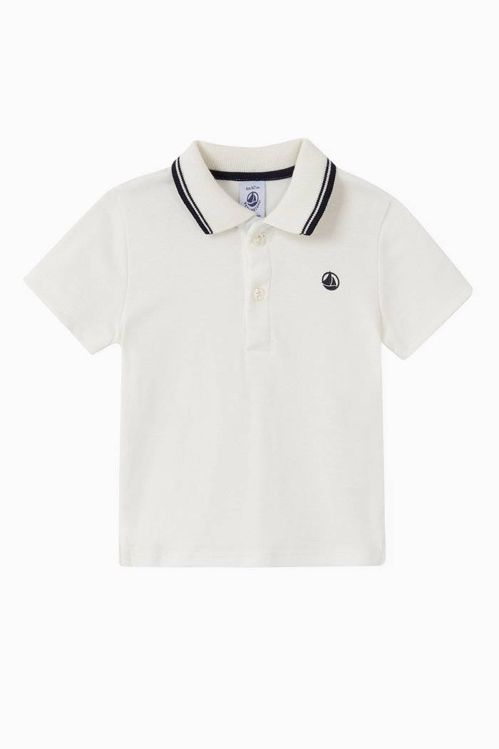 Jersey Polo Shirt in Cotton, White