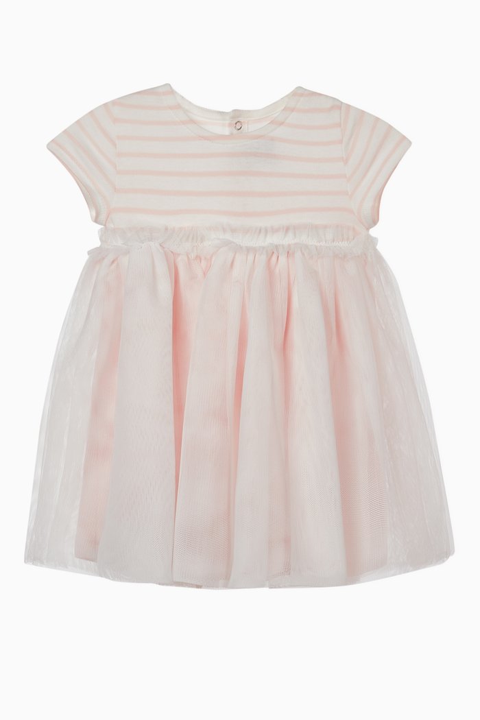 

Stripy Dual Tone Dress, Pink